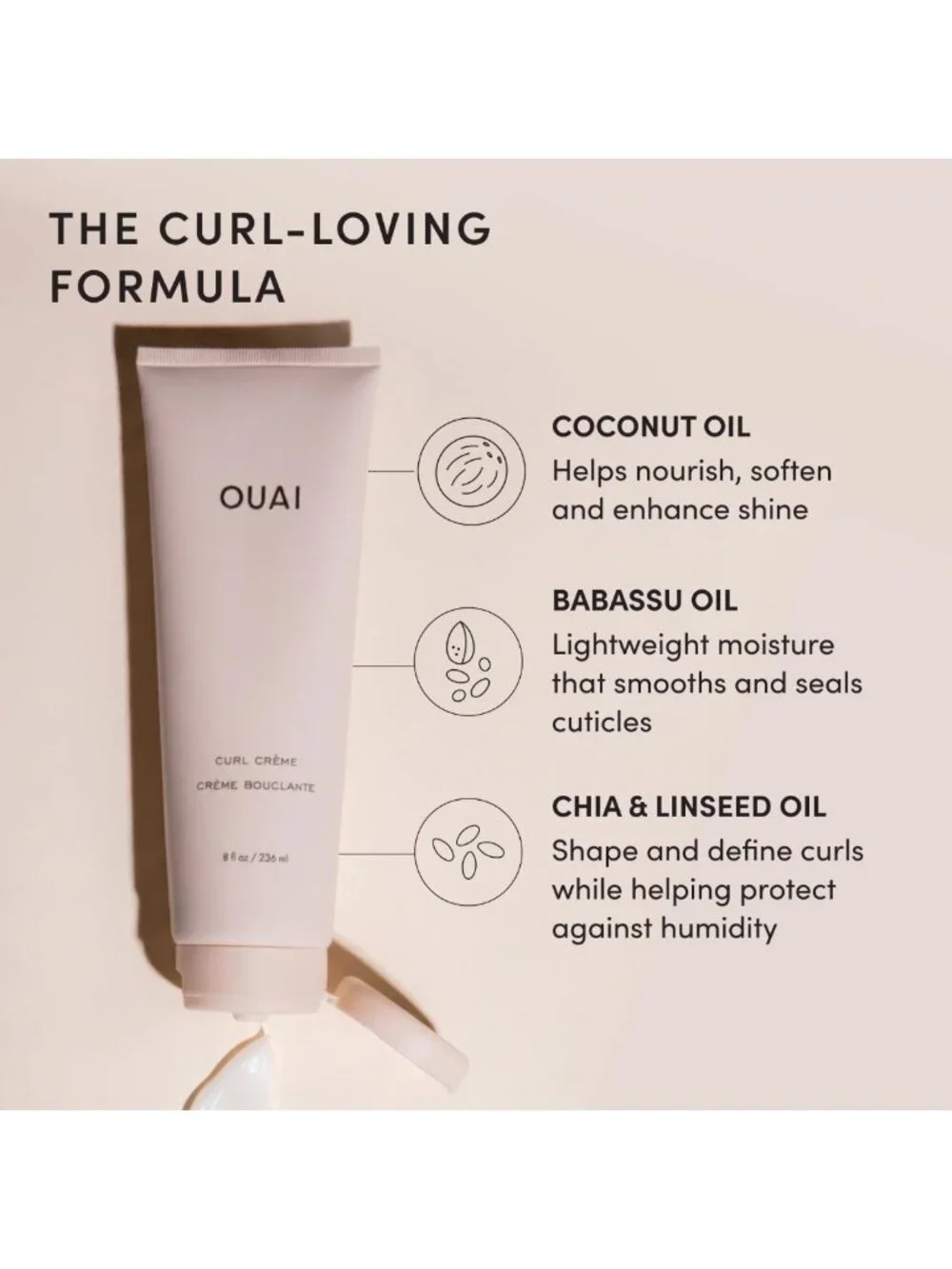 Hydrating Curl Defining Cream - 8 Oz Moisturizing Styling Cream for Curly Hair